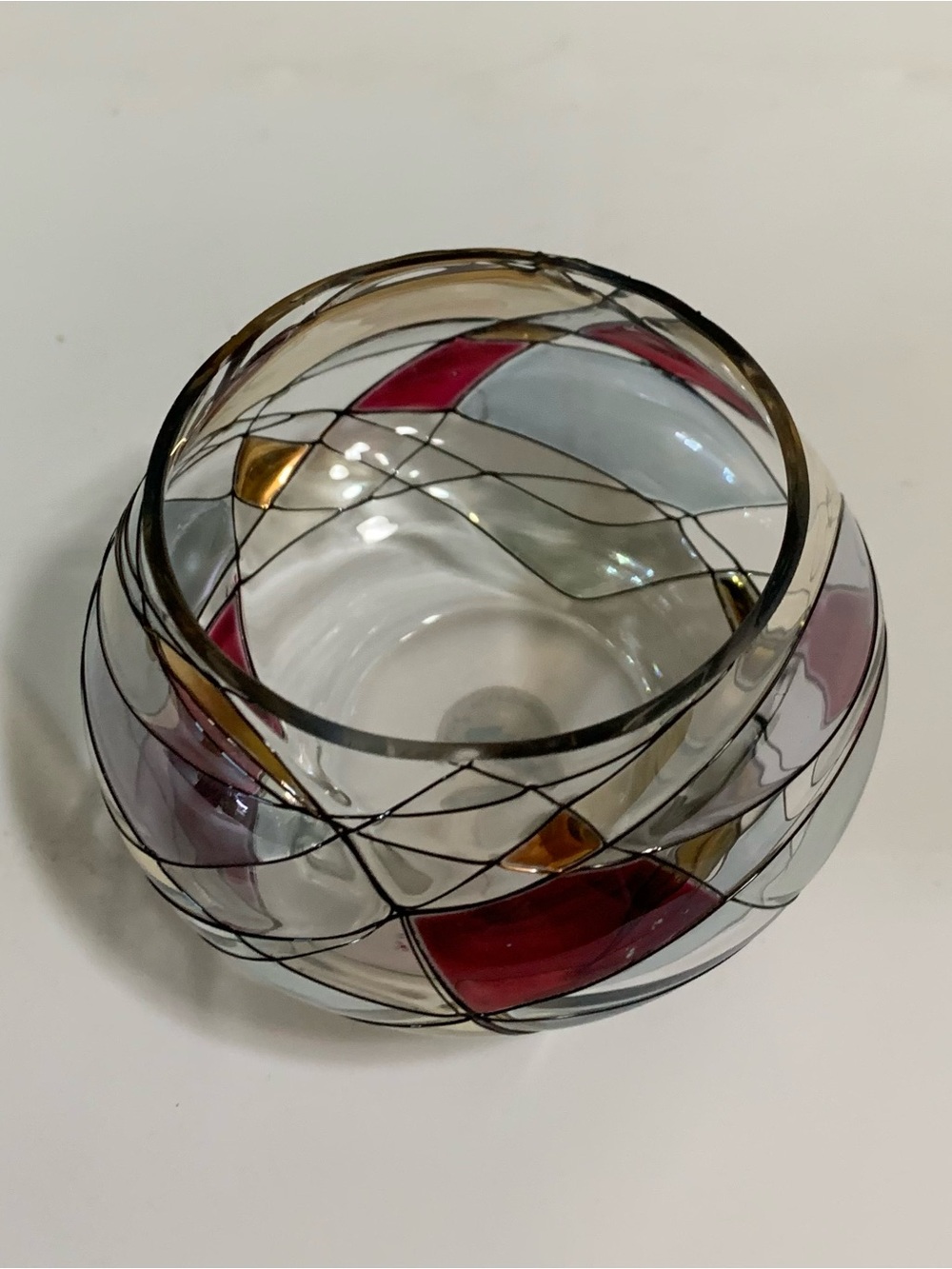 PARTYLITE Tiffany Tealight mosaic Candle Holder P0281 NEW in Box - Picture 3 of 9
